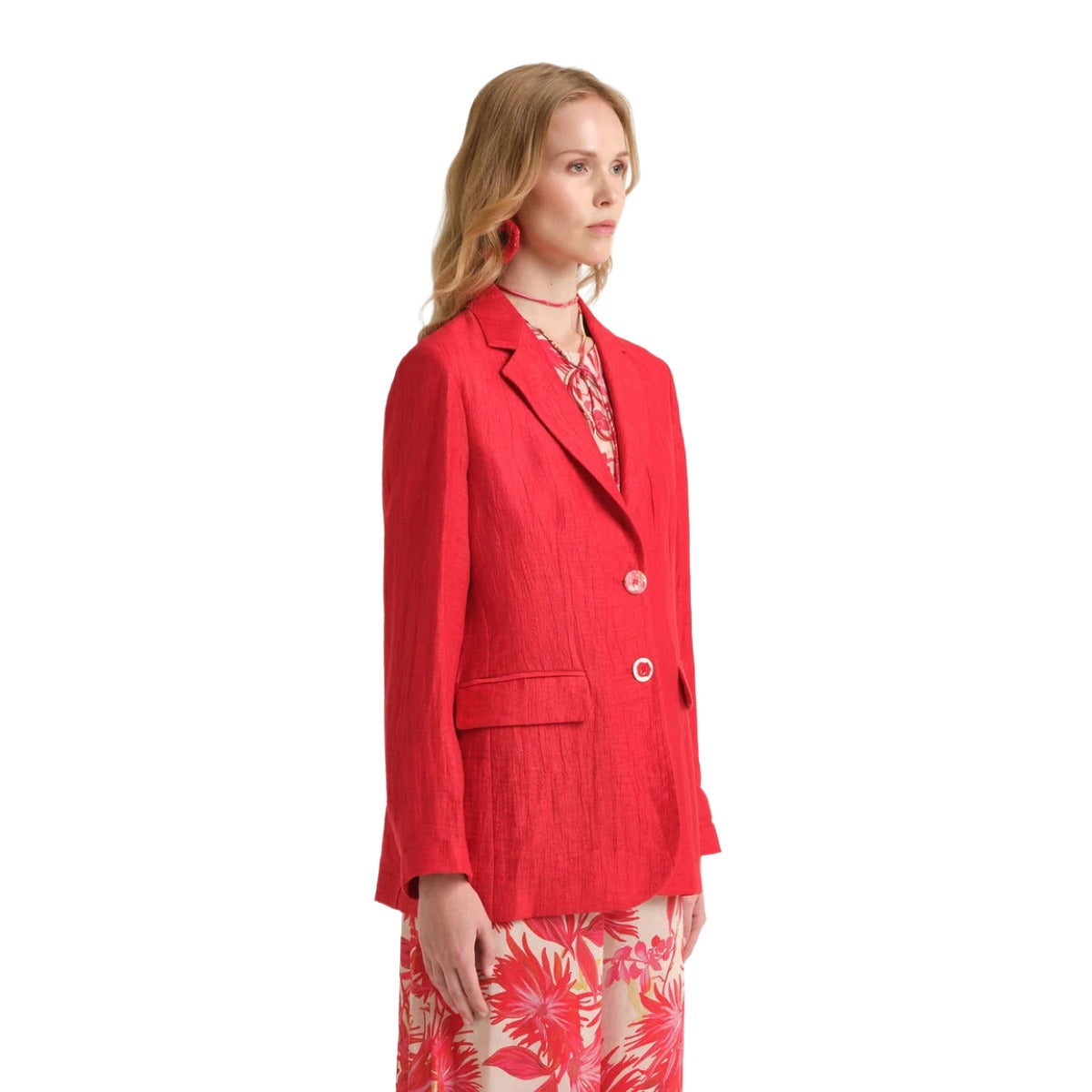 LINEN JACQUARD JACKET