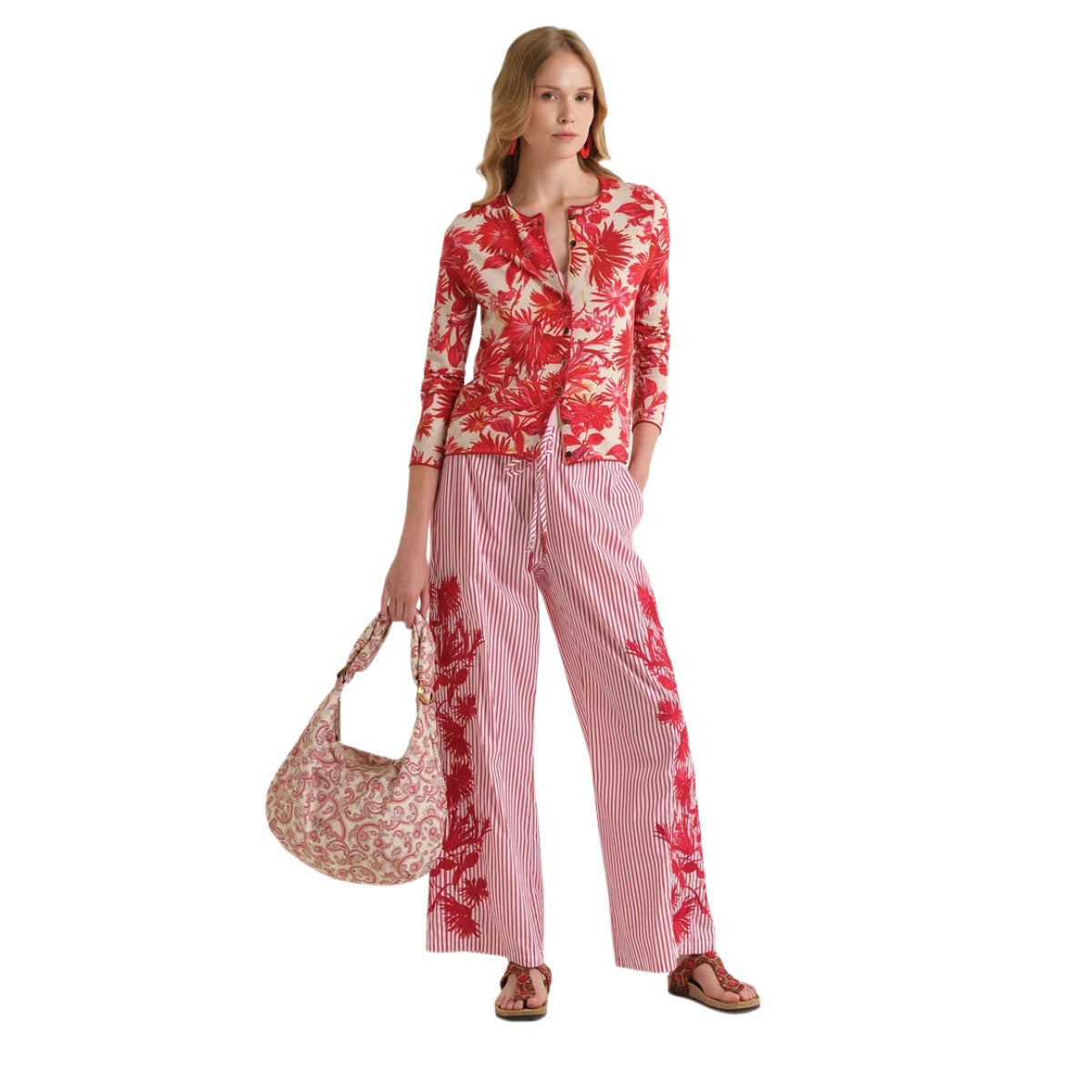 PANTALONE STRIPED FLEUR